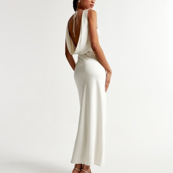 Abercrombie Plunge Cowl Back Maxi Dress - Picture 1 of 5